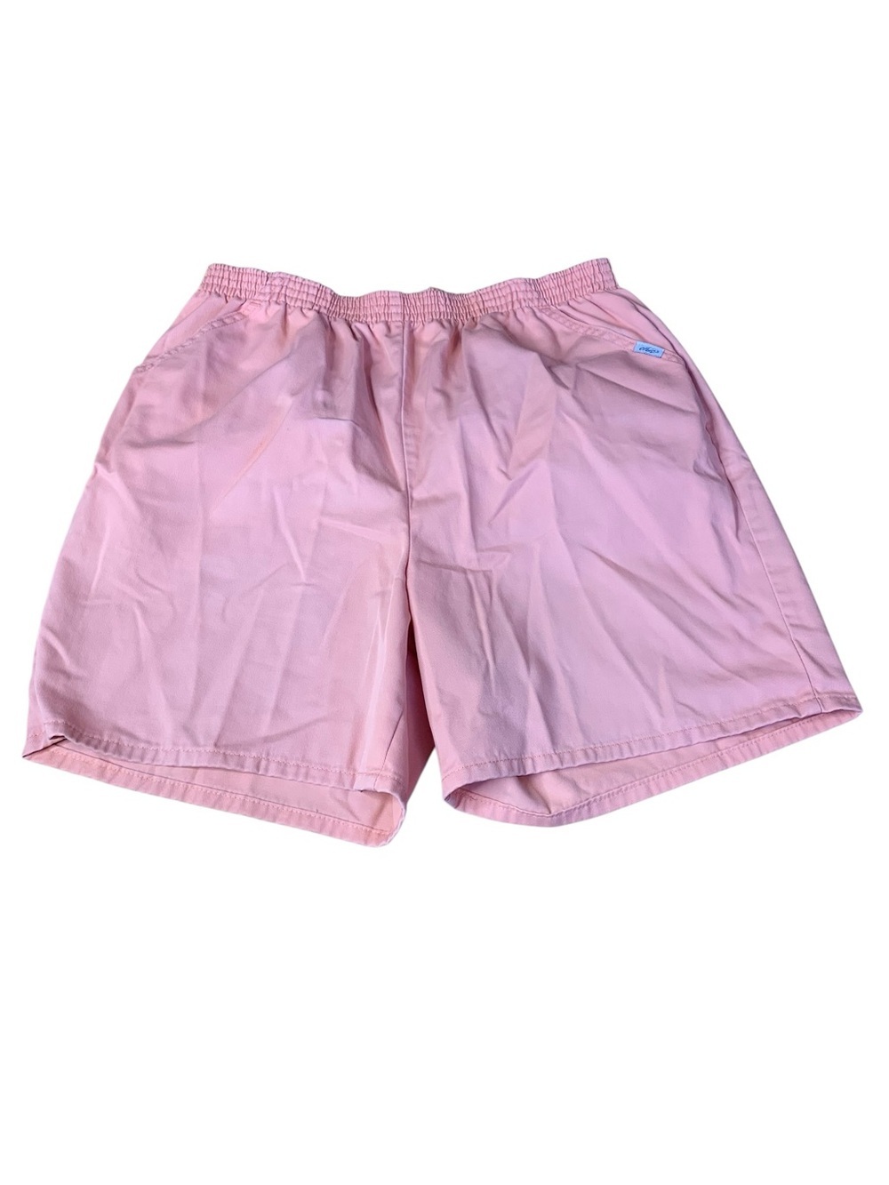 Chic Vintage High Waisted Elastic Waist Shorts Peach Pink Plus Size 20W